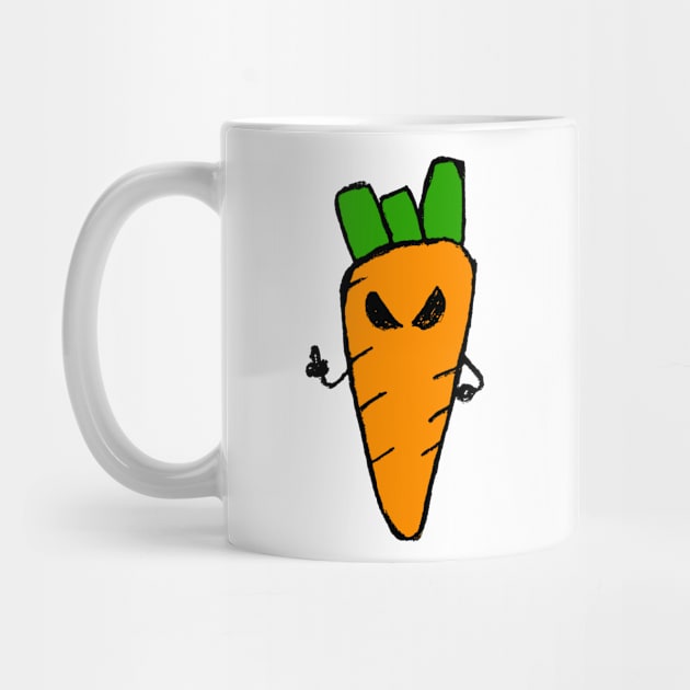 Caroth – angry carrot giving the finger by Saputello